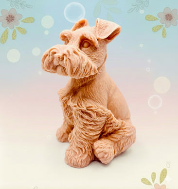 Handmade vegan soaps featuring a large schnauzer dog, in beautiful eco friendly packaging. crafted with natural French clays, activated charcoal and essential oils. a eco-friendly, zero waste gift that’s cruelty-free, skin-nourishing, the perfect gift for dog lovers and animal lovers. small business UK