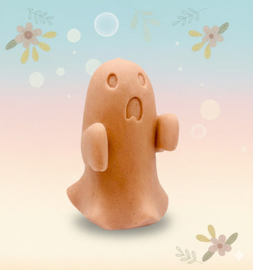Handmade vegan soaps shaped as a cute ghost. crafted with natural French clays, activated charcoal and essential oils. a eco-friendly, zero waste gift that’s cruelty-free, skin-nourishing, and perfect for Halloween and gifting.  Small Business UK