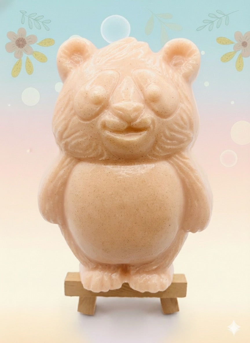 Panda bear design handmade artisan vegan soap. Small business Uk