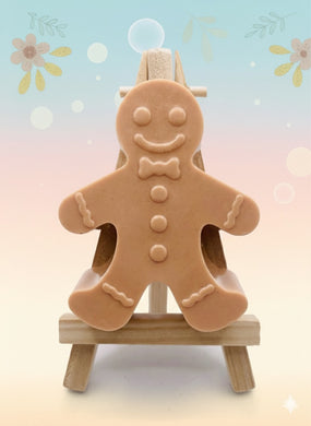 Handmade vegan gingerbread man shaped vegan soaps.  crafted with natural French clays, activated charcoal and essential oils. a eco-friendly, zero waste gift that’s cruelty-free, skin-nourishing, and perfect for christmas lovers and stocking fillers. Small business UK
