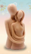 Load image into Gallery viewer, Handmade vegan soaps featuring a man embracing a woman, in beautiful eco friendly packaging. crafted with natural French clays, activated charcoal and essential oils. a eco-friendly, zero waste gift that’s cruelty-free, skin-nourishing, the perfect gift for valentines day or for anniversaries. small business UK
