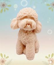 Load image into Gallery viewer, Handmade vegan soaps featuring a large detailed cockapoo dog wrapped in beautiful eco friendly packaging crafted with natural French clays, activated charcoal and essential oils. a eco-friendly, zero waste gift that’s cruelty-free, skin-nourishing, and perfect gift for cockapoo owners, dog lovers and animal themed gifts. small business UK
