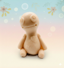 Load image into Gallery viewer, Handmade vegan soaps featuring a voodoo doll with stitching soap. crafted with natural French clays, activated charcoal and essential oils. a eco-friendly, zero waste gift that’s cruelty-free, skin-nourishing, and perfect for alternative gifts and Halloween gifts. Small business UK
