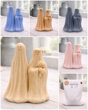 Load image into Gallery viewer, Handmade Ghost Bride &amp; Groom Soap – Spooky Wedding Gift, Halloween Gothic Decor
