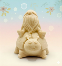 Load image into Gallery viewer, Handmade vegan soaps featuring a detailed ladybug with a gnome catching a ride on his back soap. crafted with natural French clays, activated charcoal and essential oils. a eco-friendly, zero waste gift that’s cruelty-free, skin-nourishing, and perfect for turtle lovers and gnome lover gifts. small business UK
