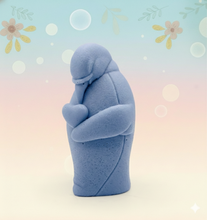 Load image into Gallery viewer, Handmade vegan soaps featuring a penguin holding a love heart  packaged in beautiful eco friendly packaging crafted with natural French clays, activated charcoal and essential oils. a eco-friendly, zero waste gift that’s cruelty-free, skin-nourishing, and perfect for penguin lovers, christmas gifts and animal themed gifts. small business UK
