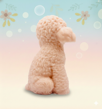 Load image into Gallery viewer, Handmade vegan soaps featuring a large detailed cockapoo dog wrapped in beautiful eco friendly packaging crafted with natural French clays, activated charcoal and essential oils. a eco-friendly, zero waste gift that’s cruelty-free, skin-nourishing, and perfect gift for cockapoo owners, dog lovers and animal themed gifts. small business UK
