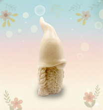 Load image into Gallery viewer, Handmade vegan soap featuring a girl gnome with long plaits packed in beautiful eco friendly packaging. crafted with natural French clays, activated charcoal and essential oils. a eco-friendly, zero waste gift that’s cruelty-free, skin-nourishing, and perfect for gnome lovers or animal themed gifts. Small business UK
