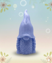 Load image into Gallery viewer, Handmade vegan soap featuring a girl gnome with long plaits packed in beautiful eco friendly packaging. crafted with natural French clays, activated charcoal and essential oils. a eco-friendly, zero waste gift that’s cruelty-free, skin-nourishing, and perfect for gnome lovers or animal themed gifts. Small business UK
