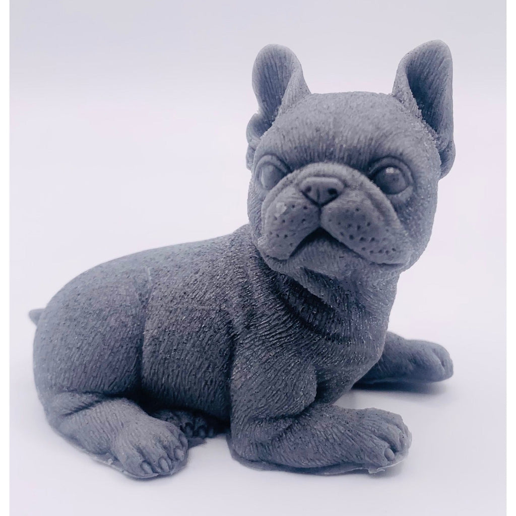 Handmade vegan soap featuring a french bulldog and packaged in beautiful eco friendly packaging. crafted with natural French clays, activated charcoal and essential oils. a eco-friendly, zero waste gift that’s cruelty-free, skin-nourishing, and perfect for frenchie owners, dog lovers and animal themed gifts. Small business UK