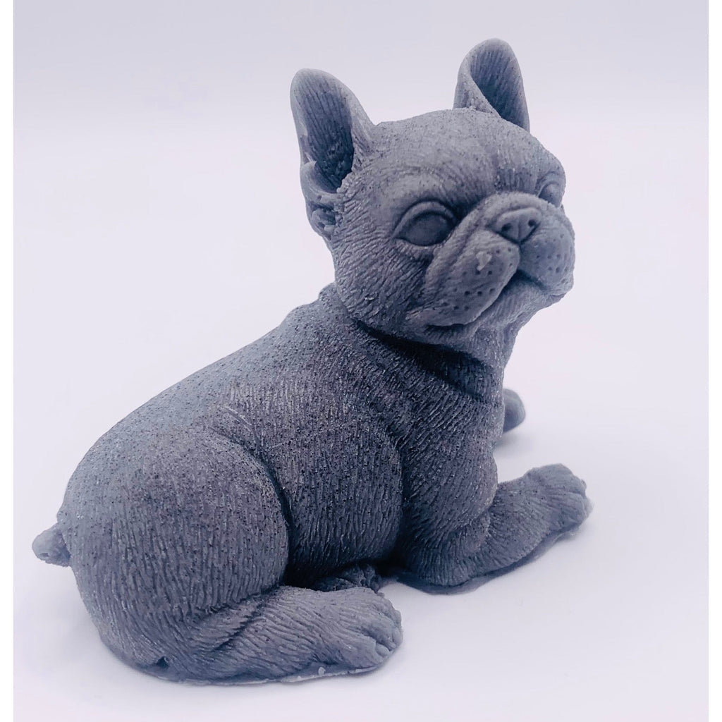 Handmade vegan soap featuring a french bulldog and packaged in beautiful eco friendly packaging. crafted with natural French clays, activated charcoal and essential oils. a eco-friendly, zero waste gift that’s cruelty-free, skin-nourishing, and perfect for frenchie owners, dog lovers and animal themed gifts. Small business UK