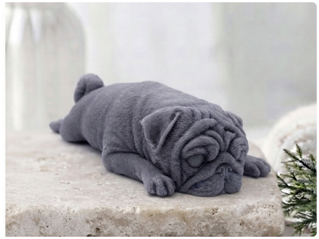 Sleeping Pug Dog Vegan Soap