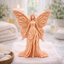 Load image into Gallery viewer, Handmade vegan soaps featuring a  large detailed fairy and packed in beautiful eco friendly packaging 
