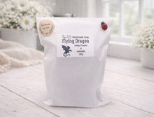 Load image into Gallery viewer, White bag labeled 'Flying Dragon' with a dragon design on a light wooden surface.
