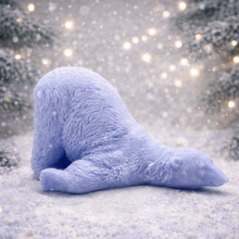 Load image into Gallery viewer, Handmade vegan soaps featuring a huge lazy polar bear with his bum up in the air.  gift boxed in beautiful eco friendly packaging. 
