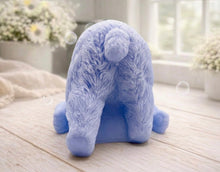 Load image into Gallery viewer, Huge highly detailed polar bear shaped vegan bar soap, handmade and resting on a rustic wooden table with floral backdrop - ideal sustainable gift idea for animal lovers
