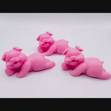 Load and play video in Gallery viewer, Laughing Pigs Vegan Soaps - Set of 3 - Gift Boxed | Pig Gift | Pig Lover Gift | Farm Animal Gift Idea Idea
