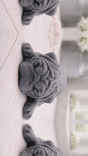 Load and play video in Gallery viewer, Handmade Sleeping Pug Soap – Animal Lover Gift, Pet Decor
