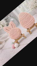 Load and play video in Gallery viewer, Handmade Easter Rabbit &amp; Egg Soap Set - Easter Gift, Spring Farmhouse Decor
