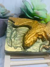 Load image into Gallery viewer, 3D Dinosaur Handmade Soap  / Vegan / SLS free / Charcoal Soap / Gift / Dragon
