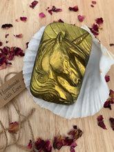 Load image into Gallery viewer, Golden Unicorn Charcoal Soap Bar 100g
